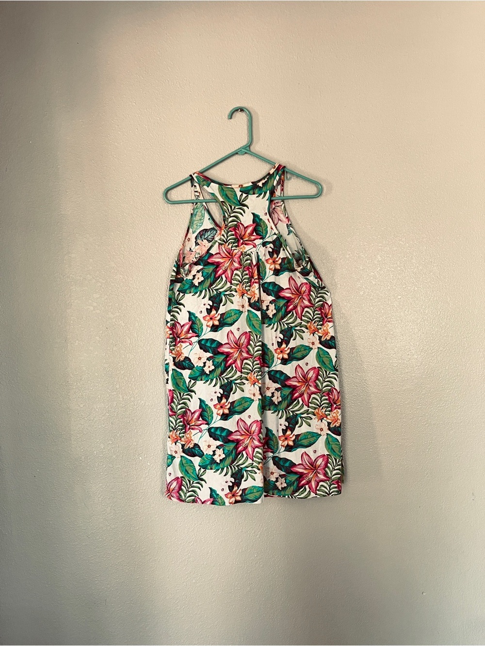 Tommy Bahama Floral Racerback Nightdress in Teal & Pink View 5